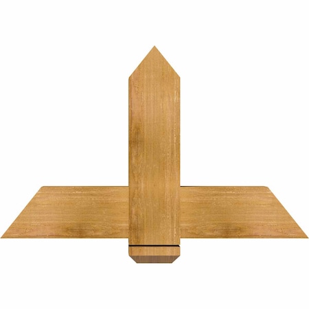 Ekena Millwork Eugene Rough Sawn Timber Gable Bracket, Western Red Cedar, 36"W x 23"H x 4"D x 6"F, 15/12 Pitch GBW036X23X0406EUG00RWR
